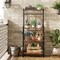 4-Tier Kitchen Rack Microwave Stand Coffee Bar Organizer Brown